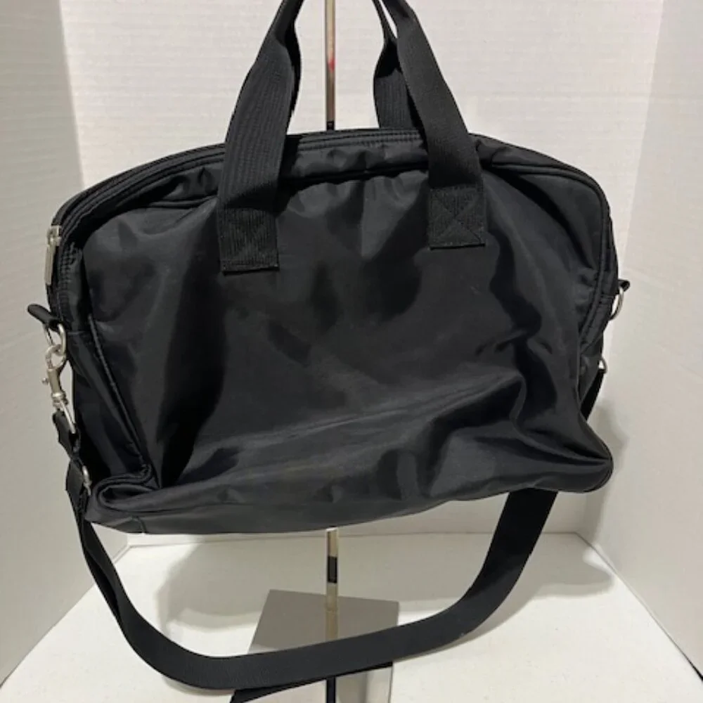 Black RMN Nylon Travel Messenger Laptop Notebook Tote Case Bag